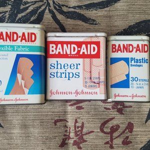Vintage Johnson & Johnson Bandaid Storage Tins